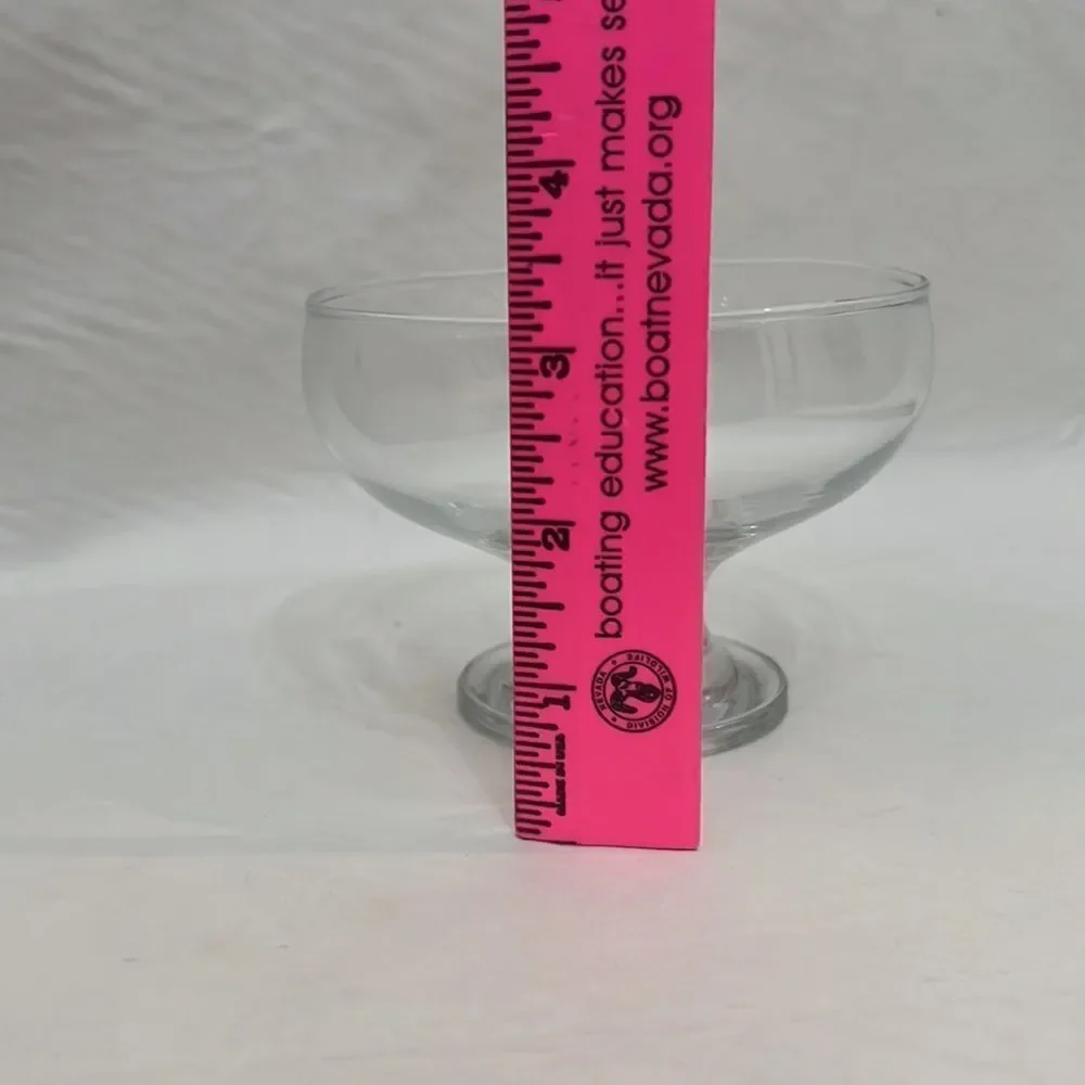 Classics Ambrosia Cups Durable Clear Glass Set Of 4 Footed Dessert Ice Cream